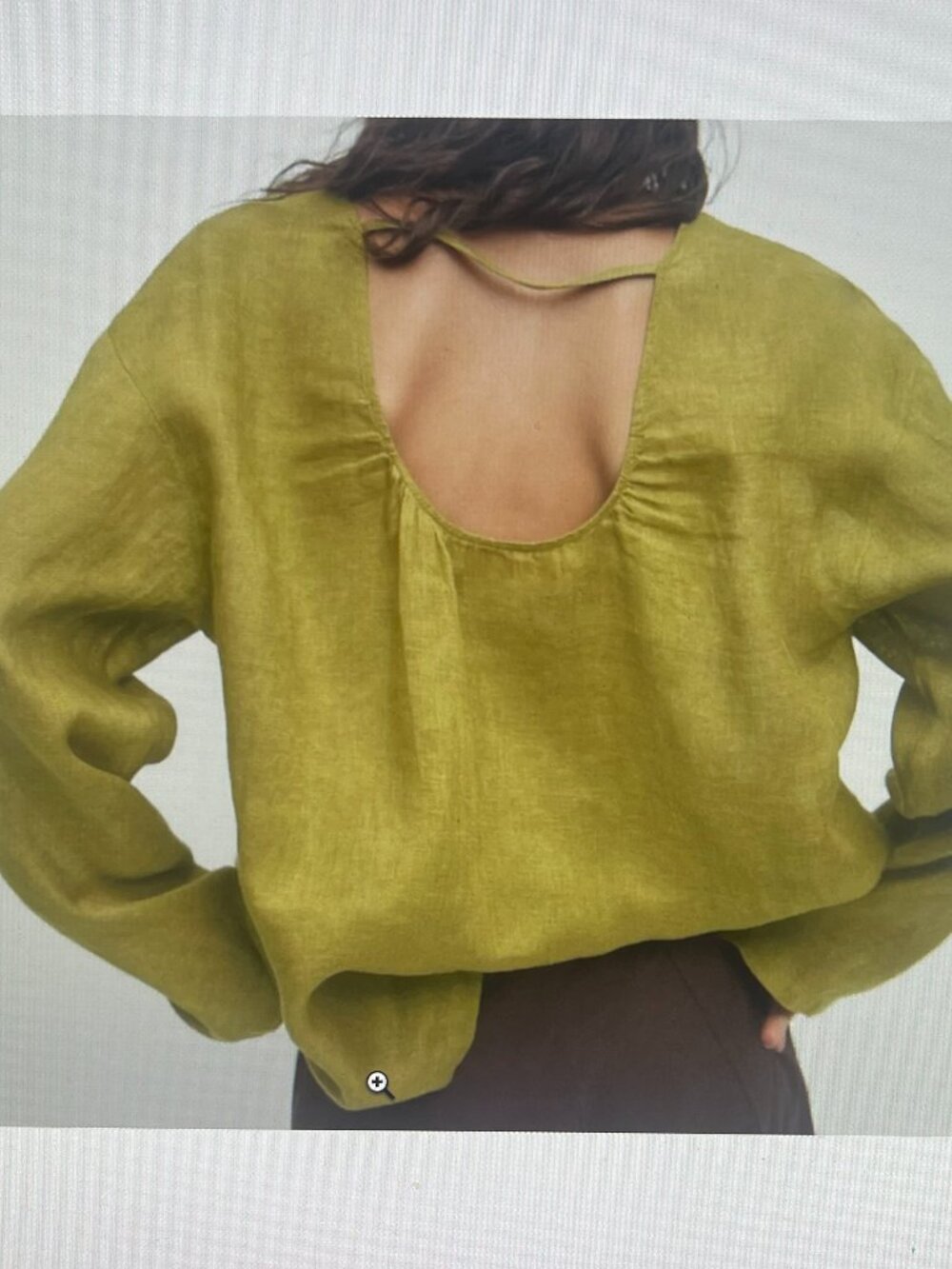 NWT Massimo Dutti Olive Green Linen Tunic sz L - Picture 8 of 8